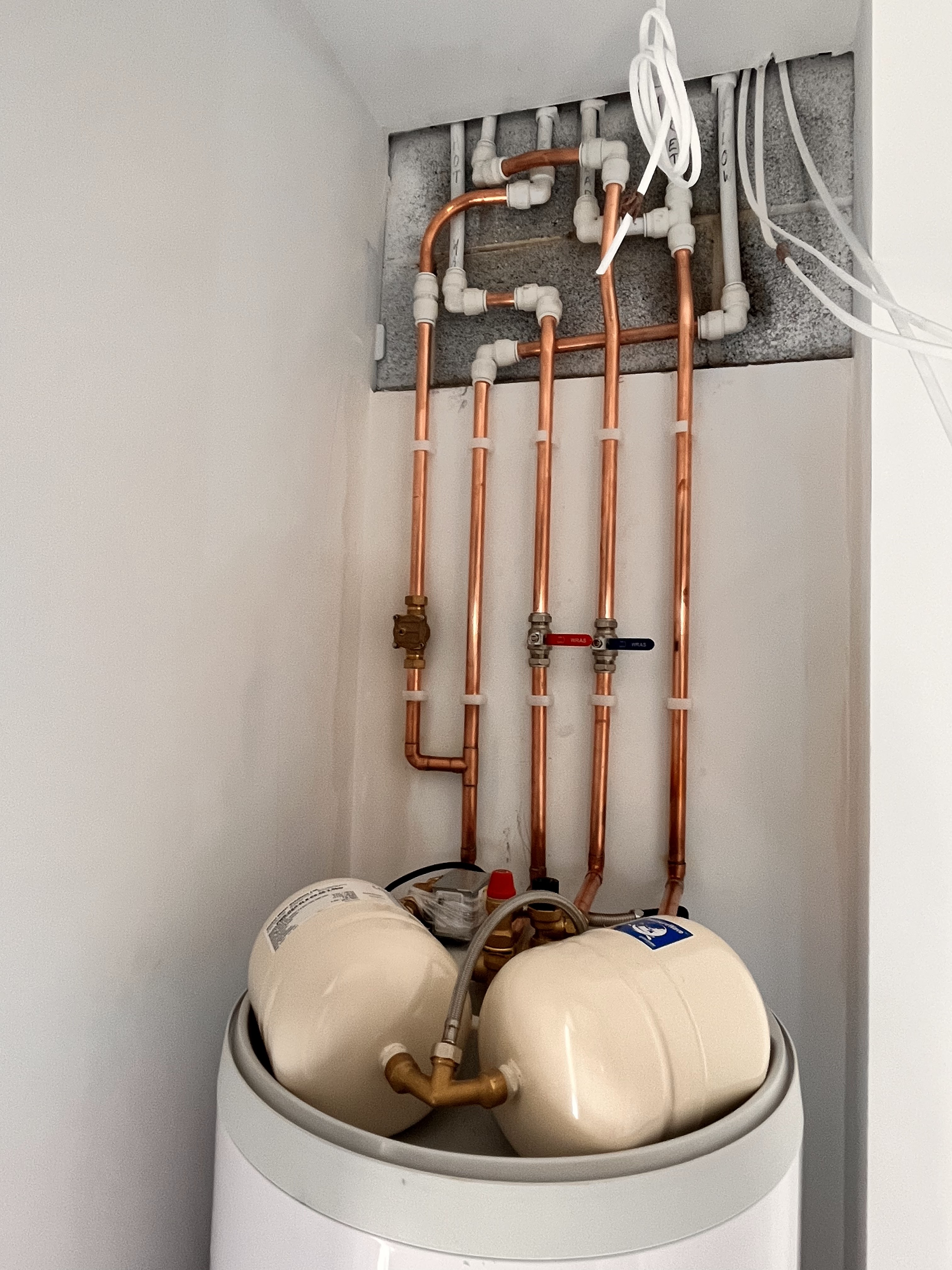 Plant room pipework and hot water system installation