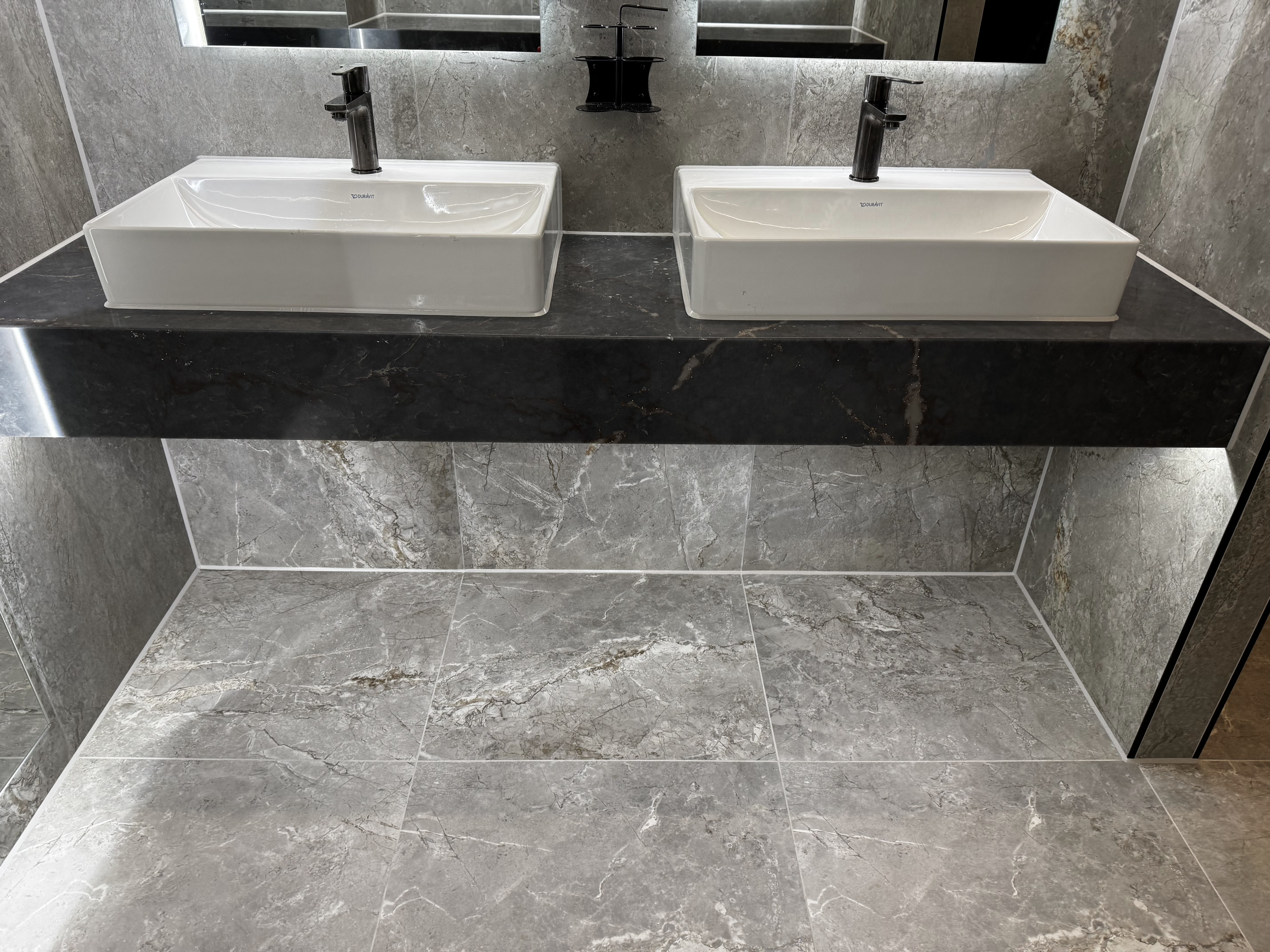 Completed bathroom plumbing and sanitaryware installation